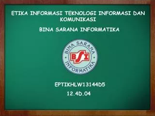 PPT - ETIKA PENGGUNAAN TEKNOLOGI INFORMASI PowerPoint Presentation ...