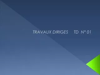 travaux diriges td n 01