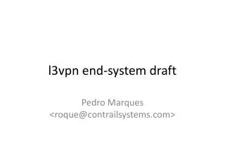 l3vpn end-system draft