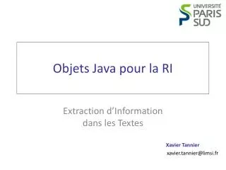 objets java pour la ri