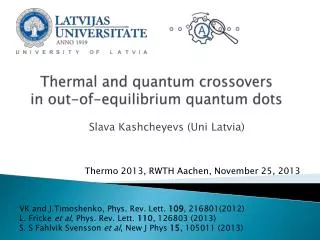 Thermal and quantum crossovers in out-of-equilibrium quantum dots