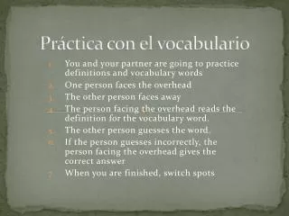 pr ctica con el vocabulario