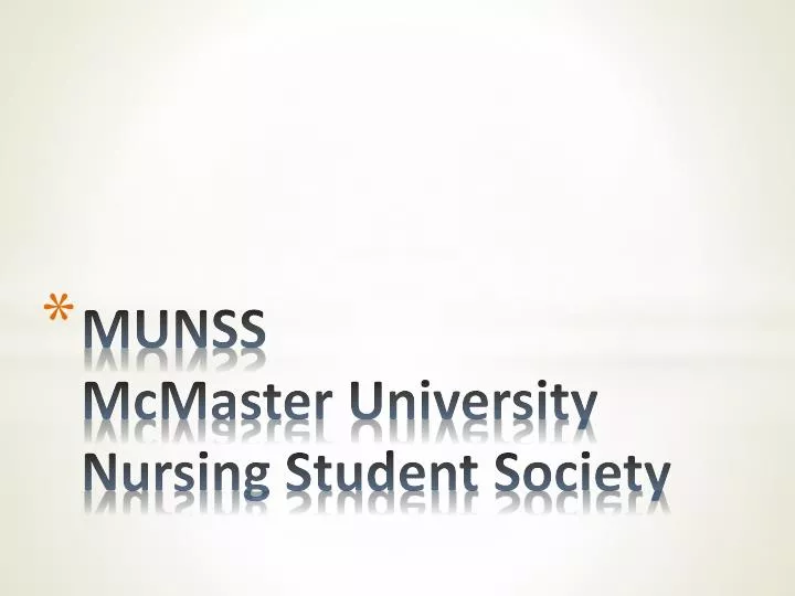 munss mcmaster university nursing student society