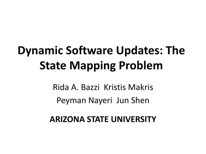 dynamic software updates the state mapping problem