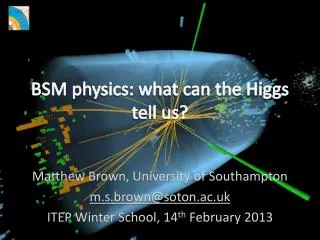 BSM p hysics: what can the Higgs tell us?