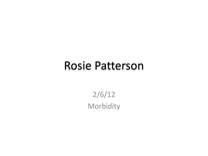 rosie patterson