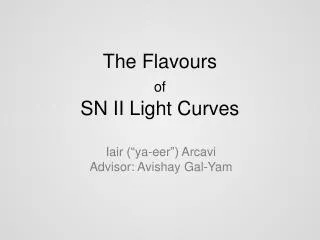 The Flavours of SN II Light Curves