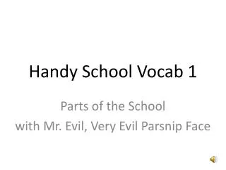 Handy School Vocab 1