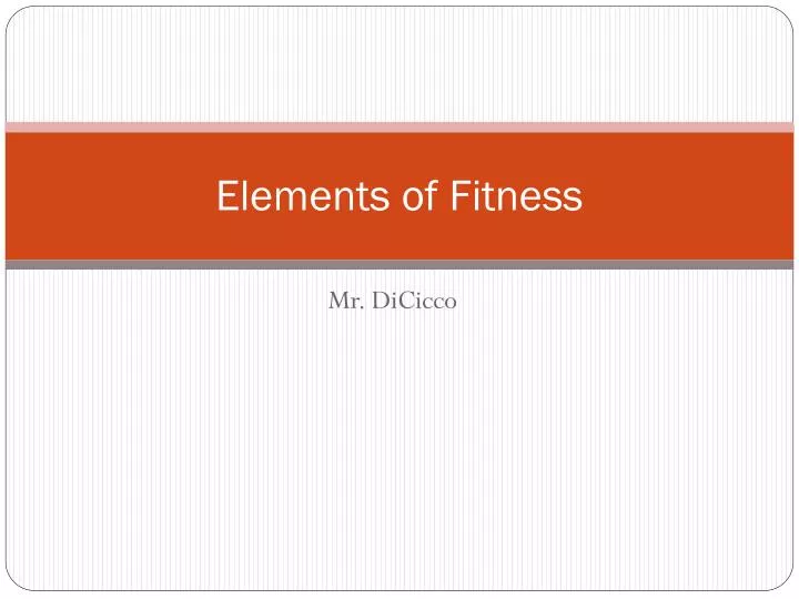 elements of fitness