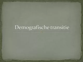 demografische transitie