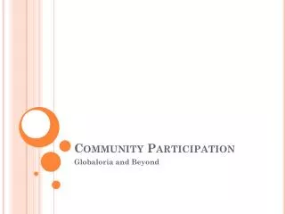 Community Participation