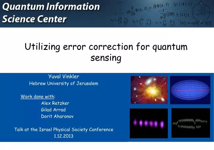 utilizing error correction for quantum sensing