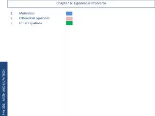 Chapter 6: Eigenvalue Problems