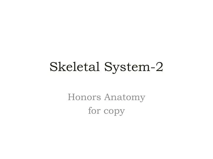 skeletal system 2