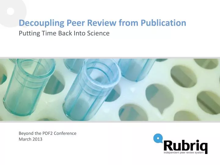 decoupling peer review from publication
