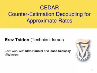 CEDAR Counter-Estimation Decoupling for Approximate Rates