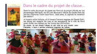 dans le cadre du projet de classe