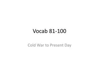 Vocab 81-100