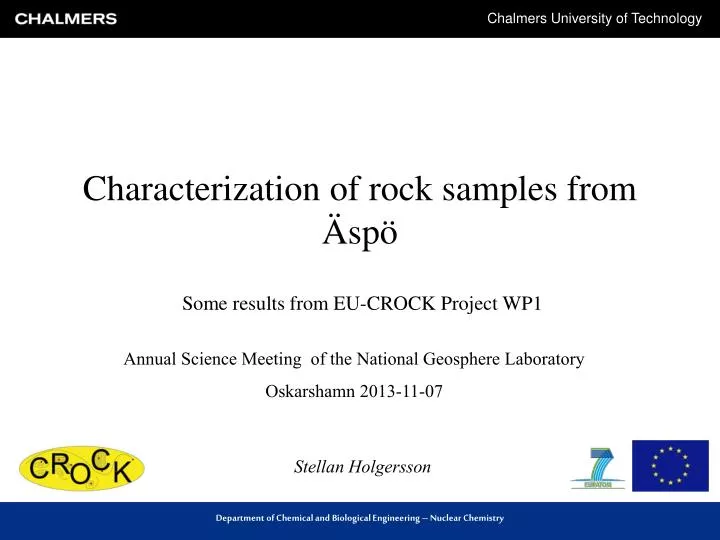 characterization of rock samples from sp