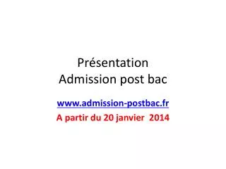 pr sentation admission post bac