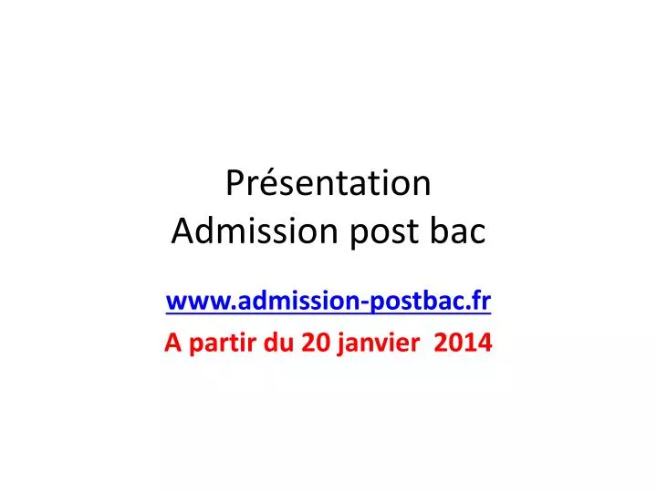 pr sentation admission post bac
