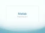 Matlab - slide 1