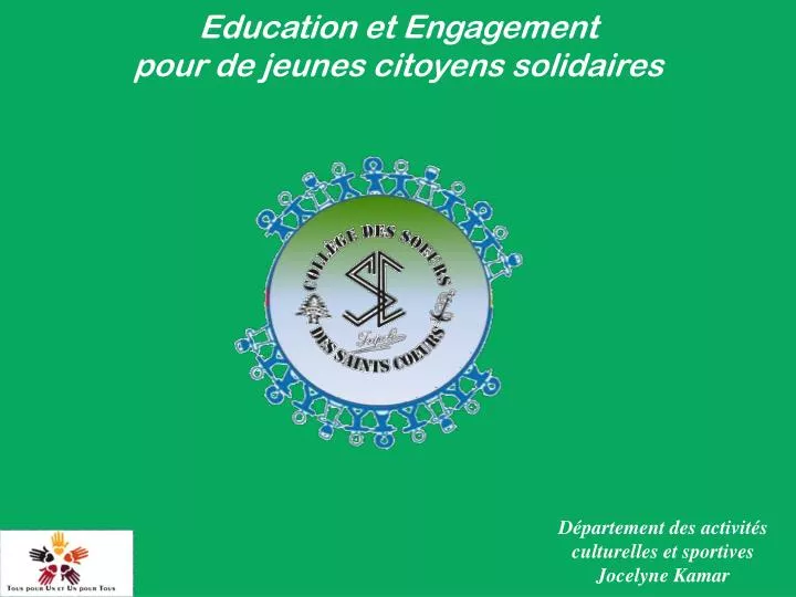 education et engagement pour de jeunes citoyens solidaires