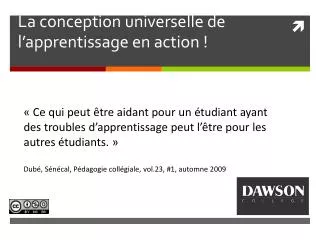 la conception universelle de l apprentissage en action