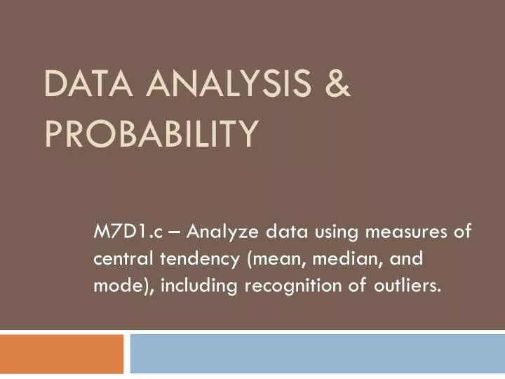 data analysis probability