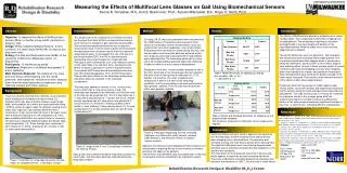 Measuring the Effects of Multifocal Lens Glasses on Gait Using Biomechanical Sensors