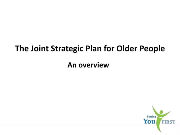 the joint strategi c plan for older people