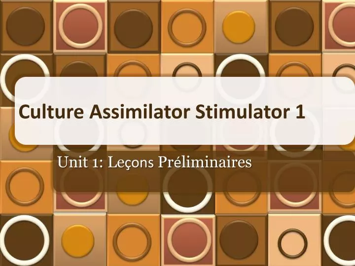 culture assimilator stimulator 1