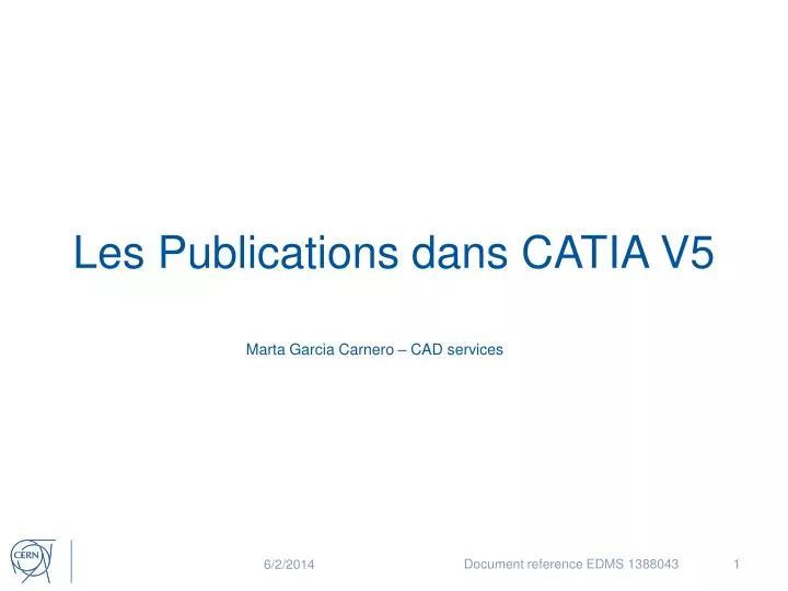 les publications dans catia v5