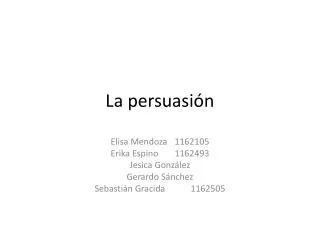 la persuasi n