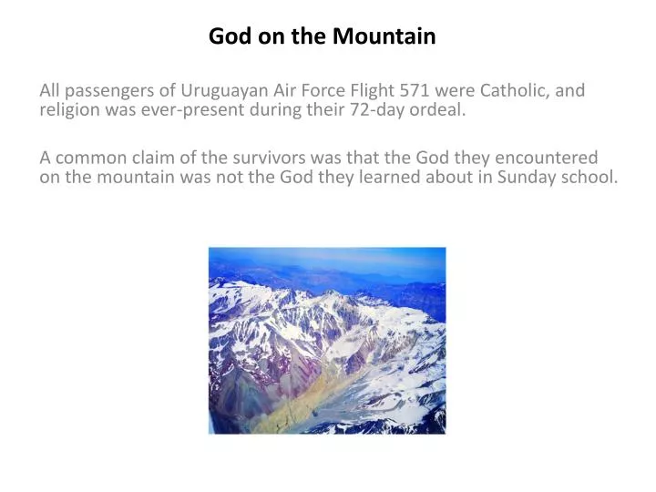 god on the mountain