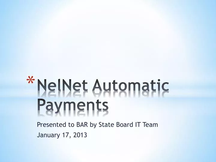 nelnet automatic payments