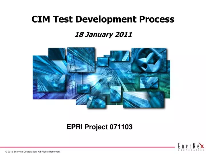 cim test development process