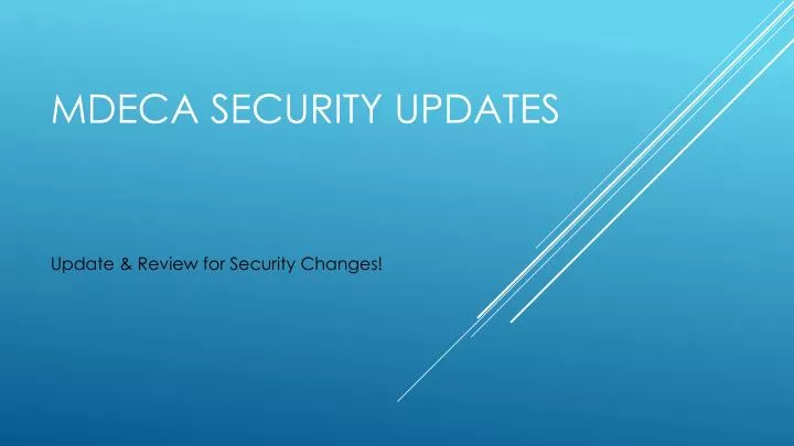 mdeca security updates