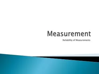 Measurement