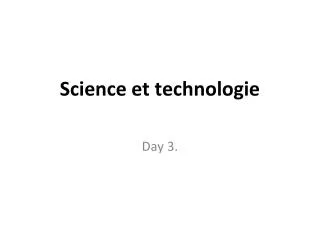 science et technologie