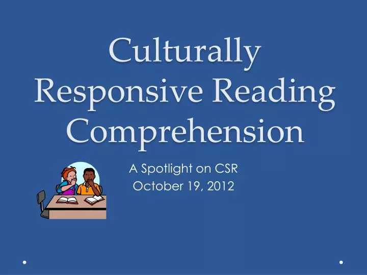 culturally responsive reading comprehension