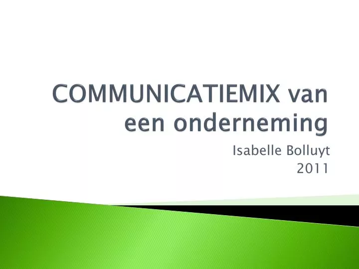 communicatiemix van een onderneming