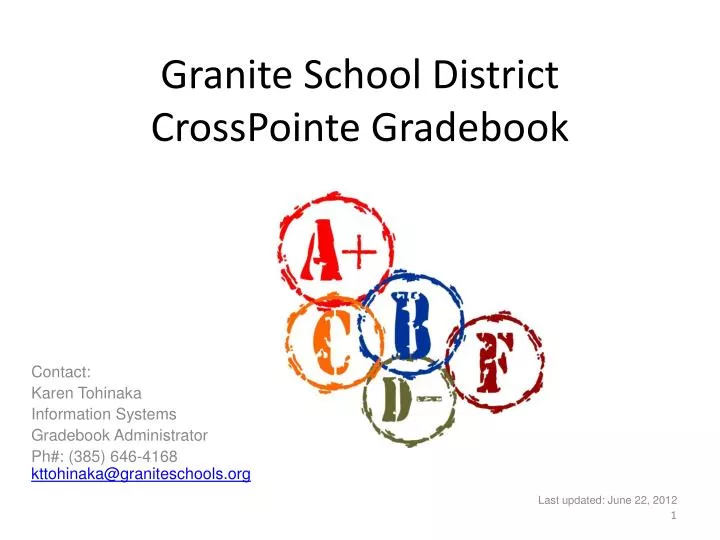 granite school district crosspointe gradebook