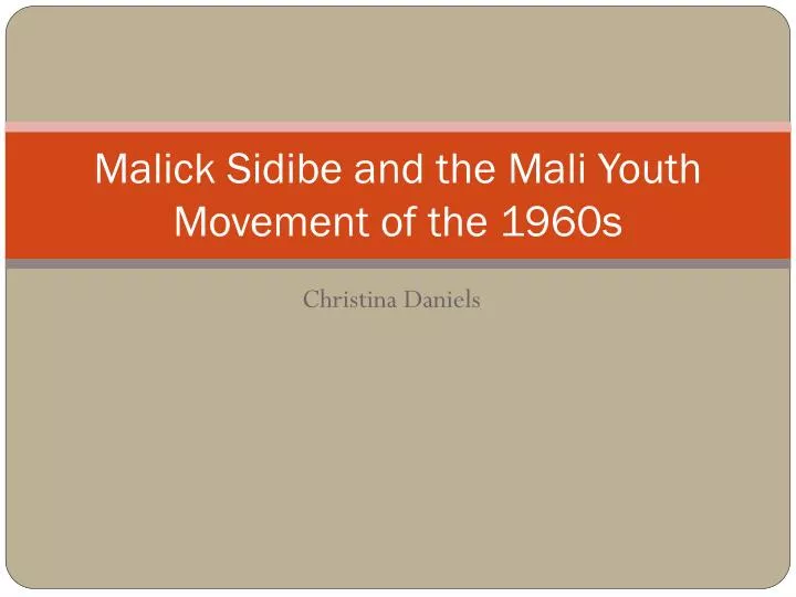 malick sidibe and the mali youth movement of the 1960s