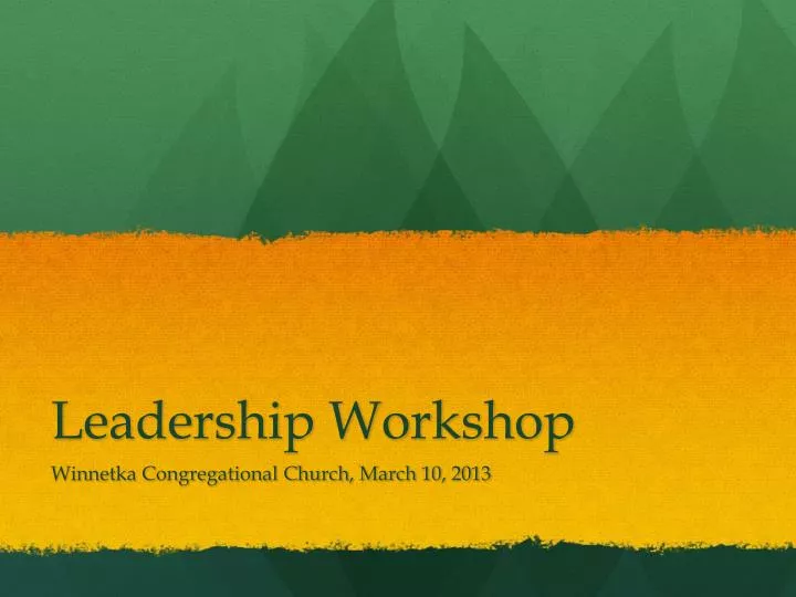 leadership workshop