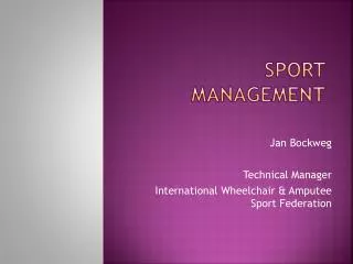 sport management