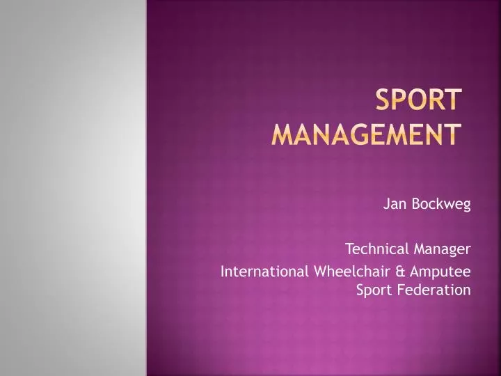 sport management