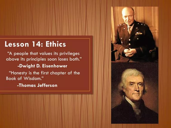 lesson 14 ethics