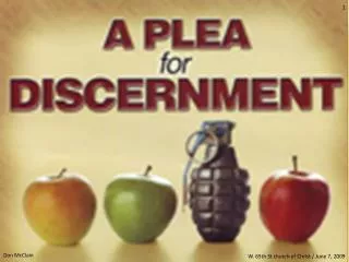 A Plea For Discernment