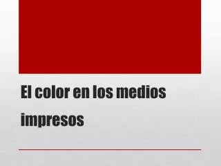 el color en los medios impresos